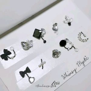 B&W Gem Card | Rhinestones | Stones | Kundan
