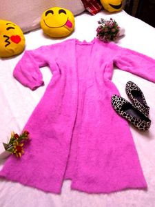 Pink Fuzzy Cardigan