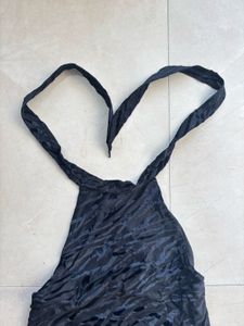 Black Animal Print Mini Dress