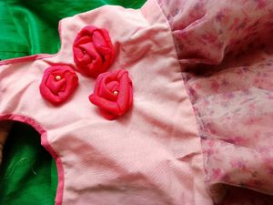 Handmade Pink Floral Dress