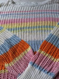 Rainbow Colour Crochet Top