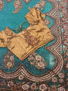 🔥☘️Women Embroidered Partywear Saree☘️🔥