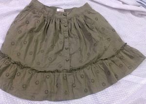 Mehndi Colour Mini Skirt