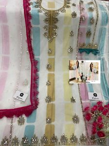 Georgette Stitched Suit