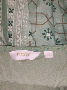 olive Green Printed Kurta Suit Set