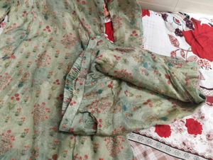 Floral Print Pant  Kameez Suit