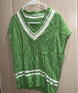 Green Knit Sleeveless Top
