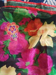 NEW FLORAL EMBROIDERED SAREE