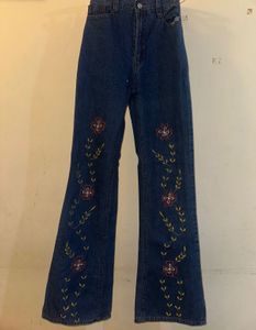 Embroidered Flare Jeans