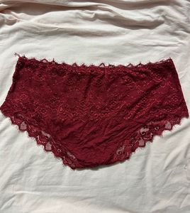 Chic Maroon Lace Briefs