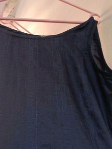 Embroidered Blue Top with jacket and bottom