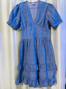 Frill Layer Polka Dot Floral Dress