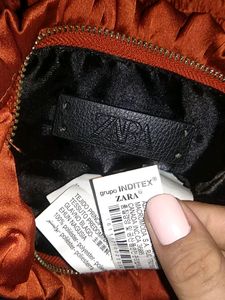 Zara Russet Ruffle Mini Bag