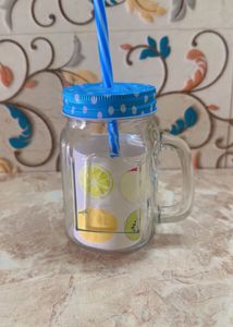Mason Jar Mugs with Lids &amp; Straws