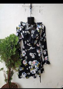 Liquorish Floral Wrap Dress
