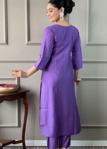 Elegant Purple Kurta Set