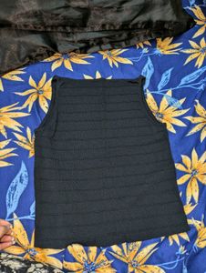 Black Ribbed Tank Top