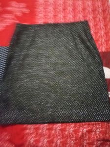 Shine Black High Waist Skirt