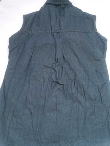 Denim Sleeveless Shirt