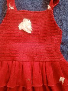 Red Frilled Dress