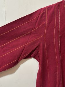 Max Maroon Straight Kurtha