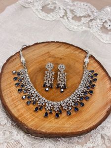Elegant Blue Stone Jewelry Set