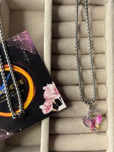 anti-tarnished butterfly necklace