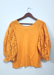 Yellow Puff Sleeve Top