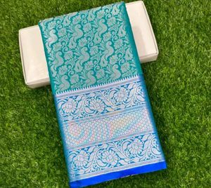 Sea Green Colour Beautiful Saree