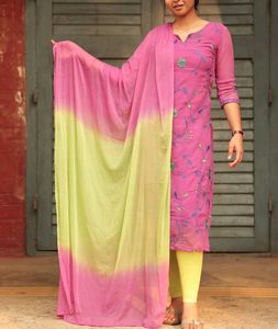 Pink Embroidered Kurta Set