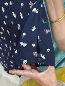 linen top from honey; floral print