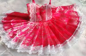 Pink &amp; White Krishna Dress