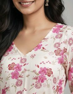 Floral Print short kurti🌸