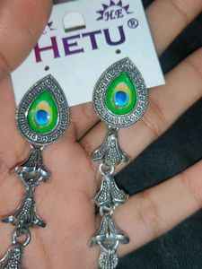 Peacock Drop Earrings