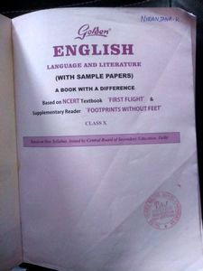 Golden English guide for class 10 CBSE(not a latest one)