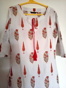 White Pure Cotton Kurta