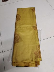 Elegant mustard soft silk saree