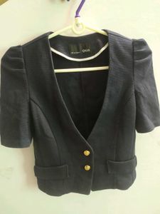 Navy Blue Crop Jacket/ Blazer