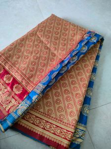 Elegant Printed Saree 💙♥️