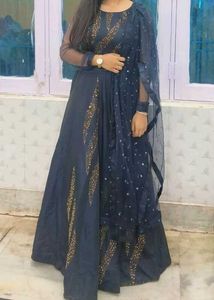 Elegant Navy Blue Kurta Set