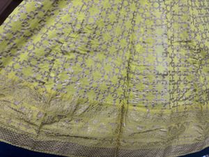 “Melange” Lime Green Shimmer Kurta + Coat