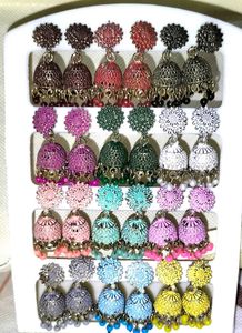 12 Multicolour Earings Alluminium Jhumki