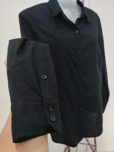 Classic Black Button-Down Shirt