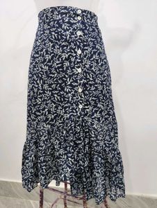 Floral Print Midi Skirt