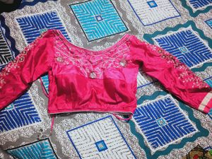 Blouse..Pink Saree Blouse