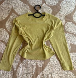 Olive Green Long Sleeve Top
