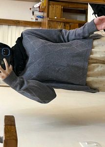Gray Patterned Sweater