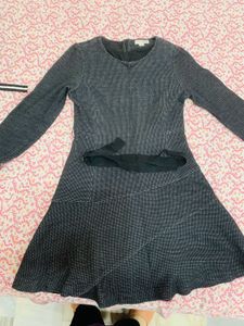 Elegant Grey Midi Dress