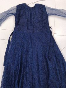 Elegant Navy Blue Girls Dress