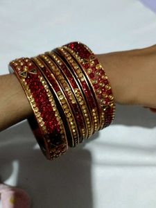 Red &amp; Gold Bangles